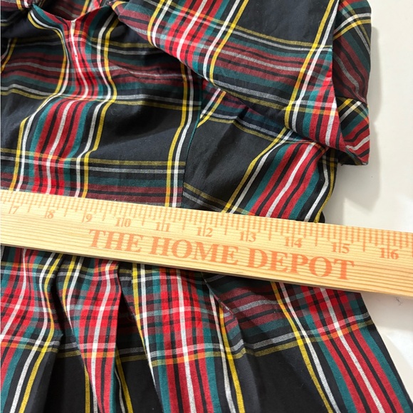 J. Crew Plaid Midi Dress - Black, Red, Yellow - Picture 12 of 14